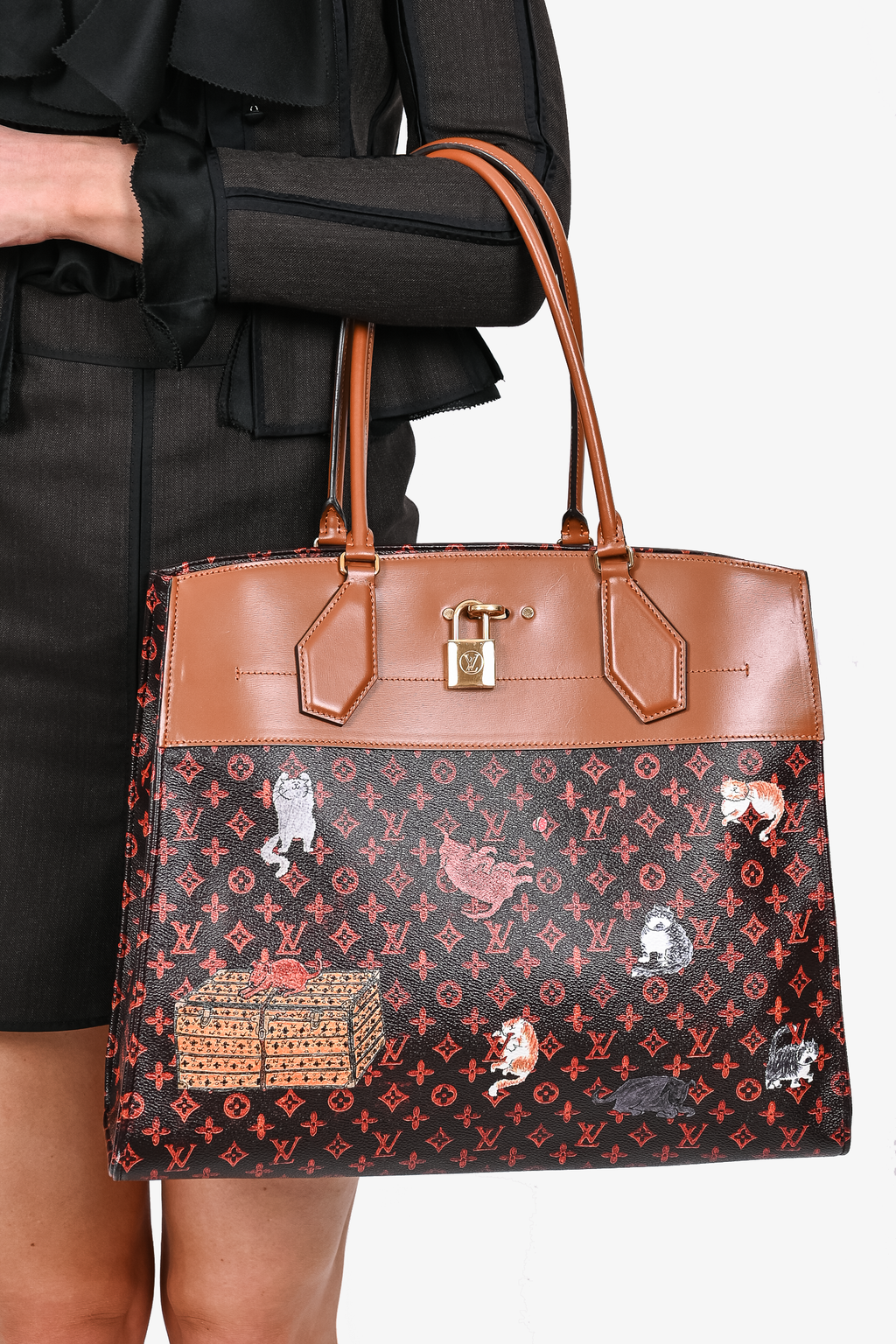 Louis Vuitton City Steamer Cabas Monogram Catogram XXL Brown