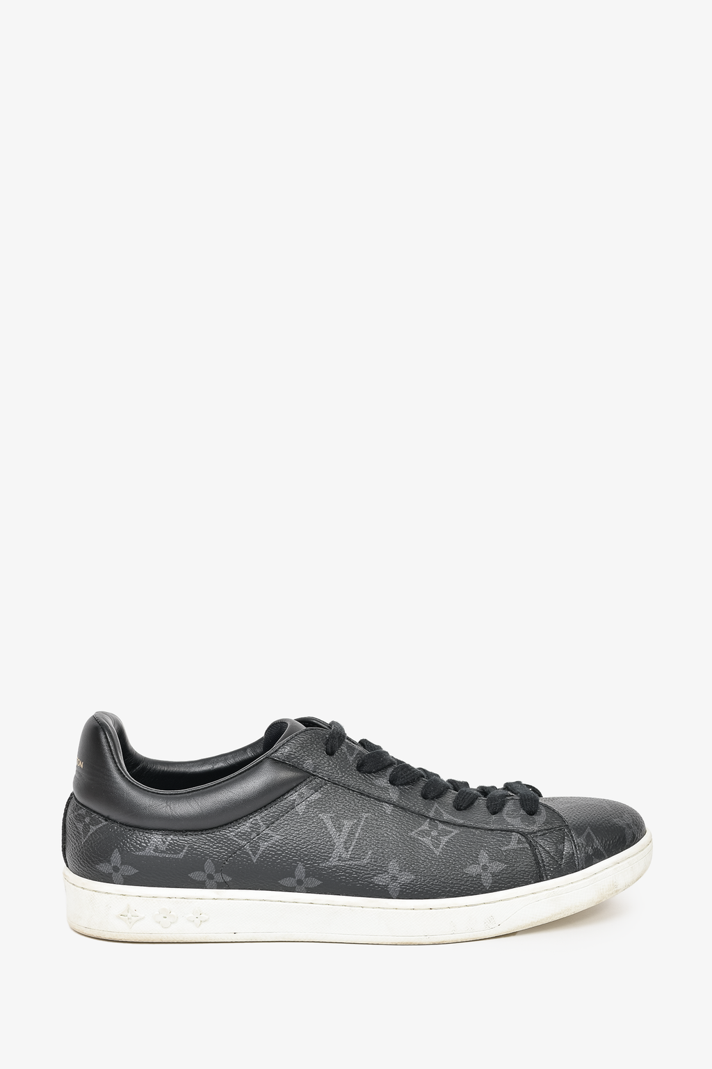 Auth Louis Vuitton Luxembourg Sneaker Black with Monogram Eclipse