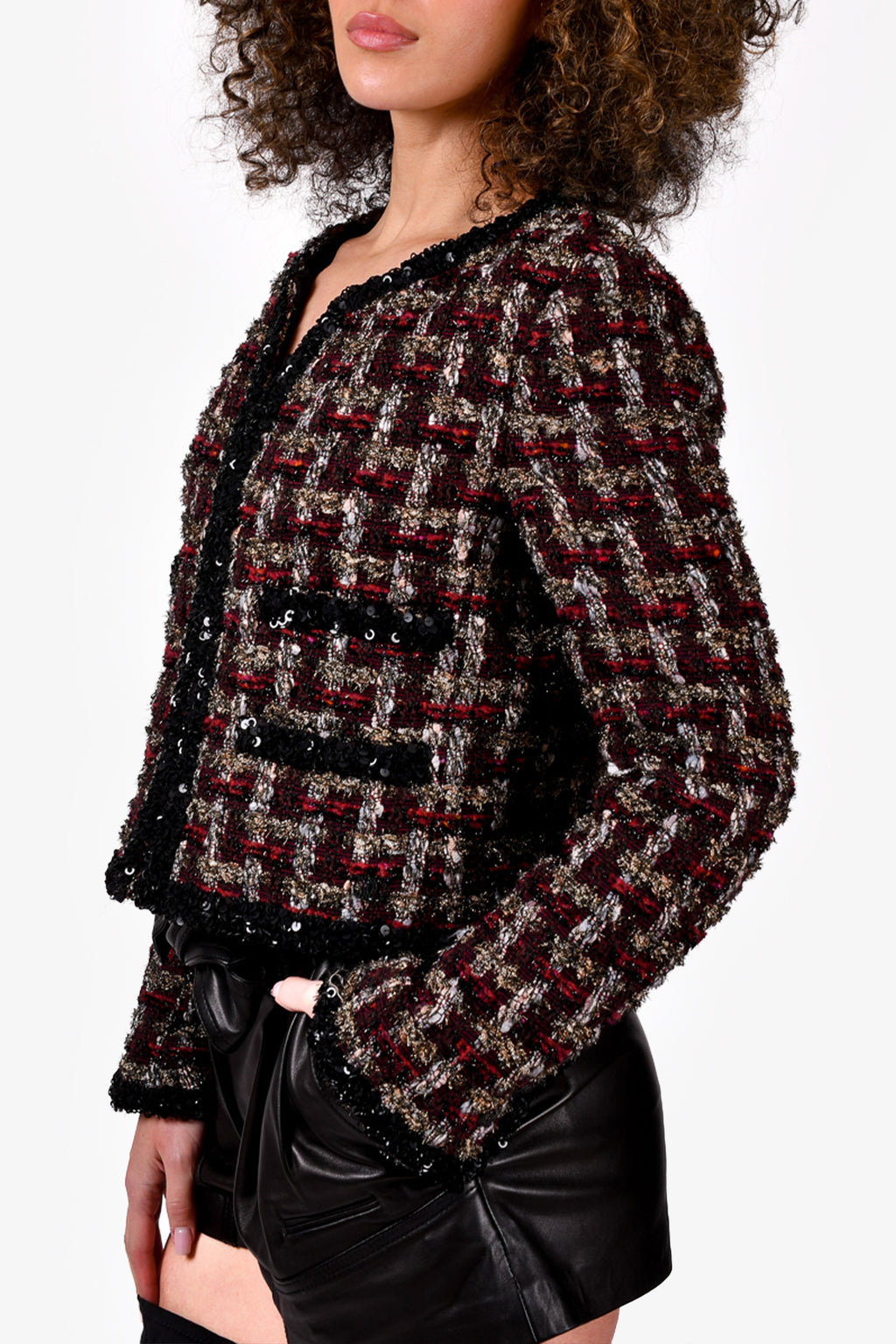 Chanel red store tweed jacket