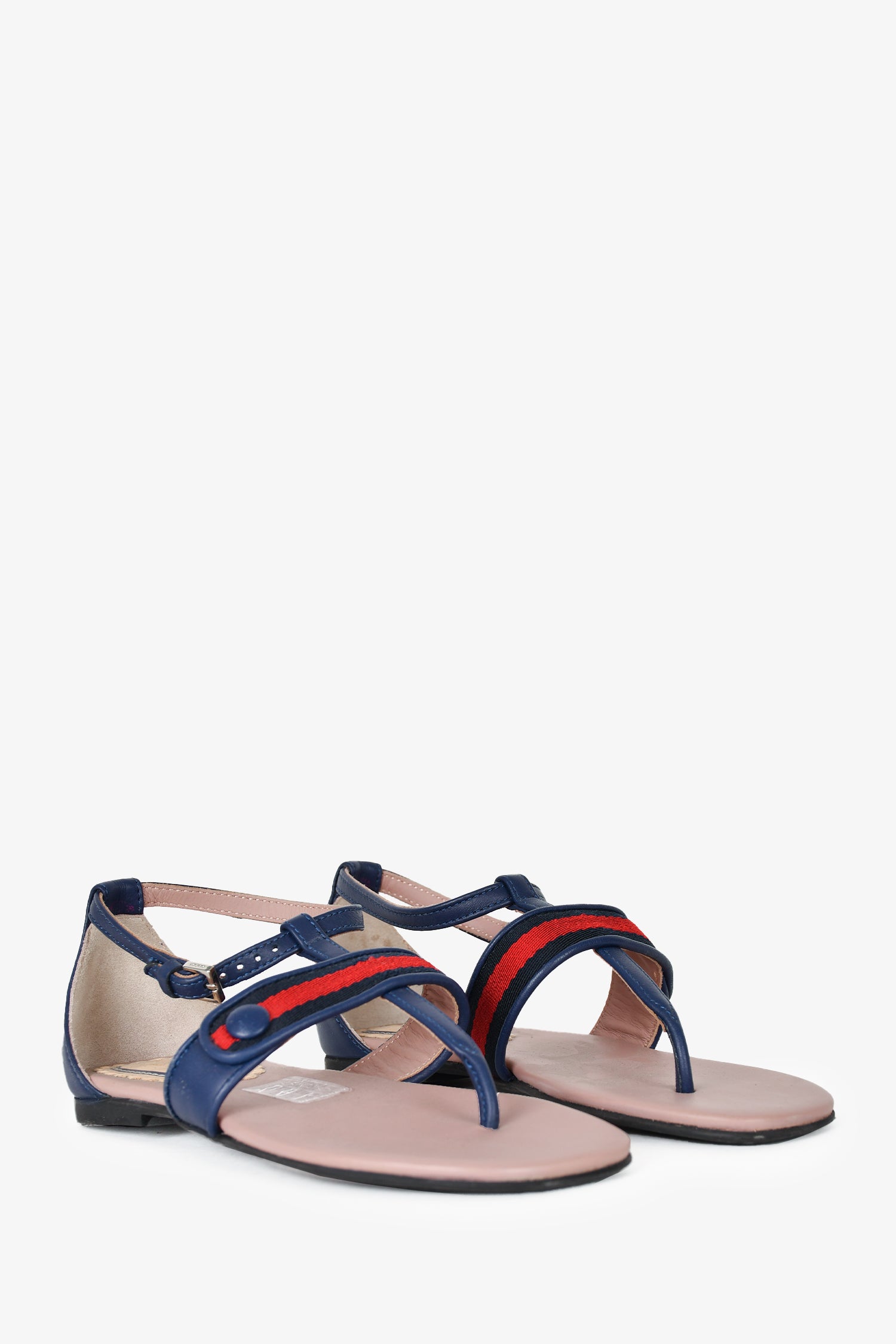 Gucci Blue Leather Web Sandals Size 29 Kids – Mine & Yours