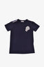 Moncler Navy Blue Cotton T-Shirt with Logo Size 6Y Kids