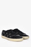 Saint Laurent Black Leather Silver Star Studded Low Top Sneakers Size 41 Mens