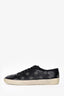 Saint Laurent Black Leather Silver Star Studded Low Top Sneakers Size 41 Mens