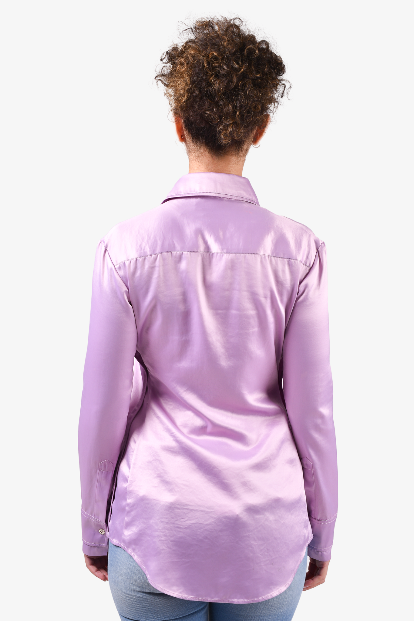 Acne Studios Purple Satin Button Down Shirt Size 32 – Mine & Yours