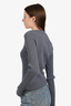 Agolde Grey Ribbed Cut-out Top Size M