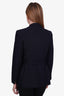 Akris Black Wool Double Breasted Belted Blazer Size M