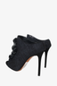 Alaïa Black Beaded Peep Toe Heels Size 38