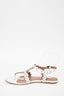 Alaia White Leather Sandals Size 41