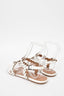 Alaia White Leather Sandals Size 41