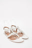 Alaia White Leather Sandals Size 41