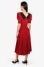 Alessandra Rich Red/Black Polka Dot Dress Size 38