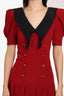 Alessandra Rich Red/Black Polka Dot Dress Size 38