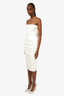 Alex Perry White Drape Bustier Dress Size 6