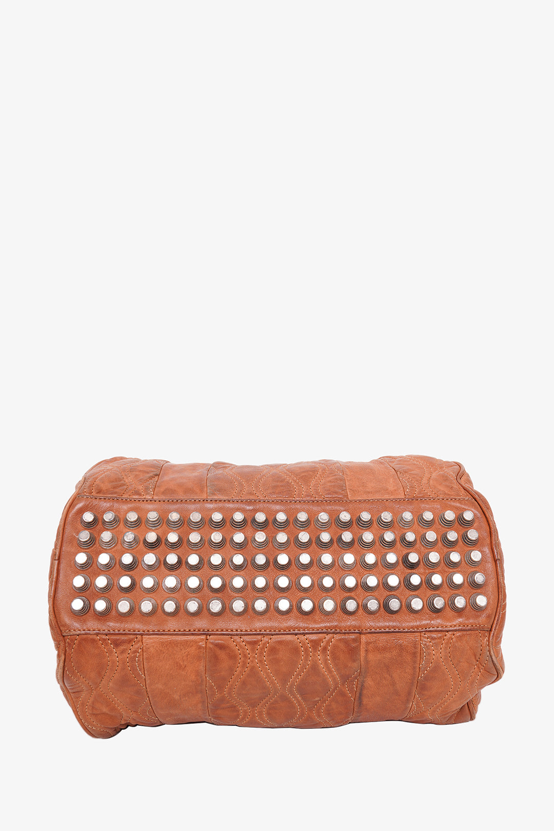 Alexander Wang Brown Leather Studded Rocco Shoulder Bag With