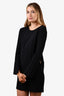 Alexander Wang Black Mini Dress with Silver Chain Detail Size 2