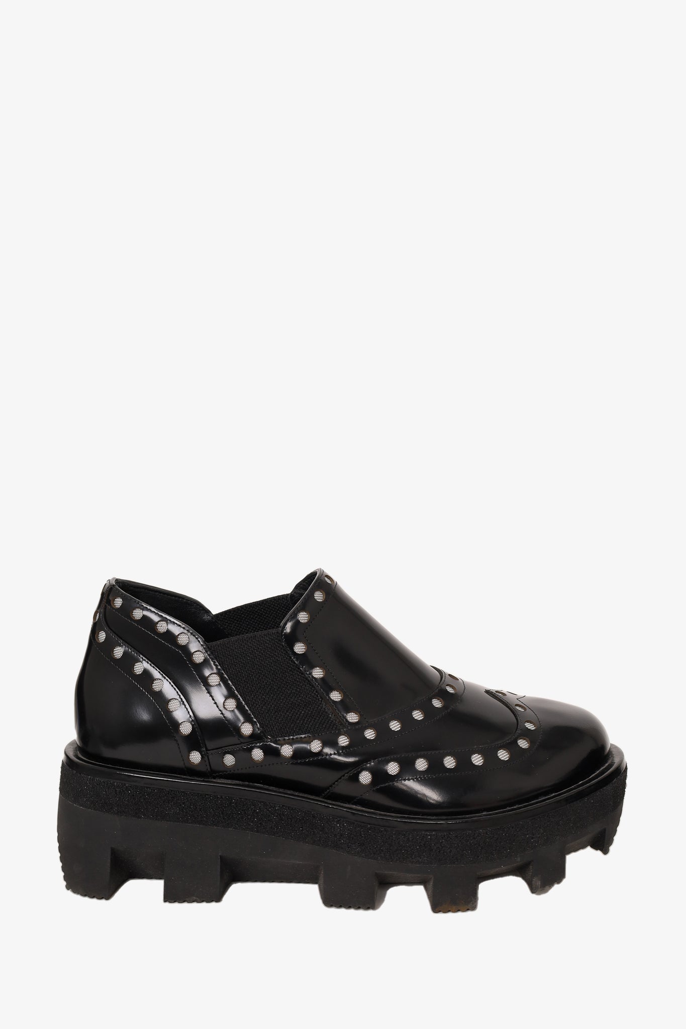 Prada on sale studded loafers