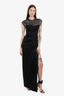 Alexander Wang Black/White Silk Mesh Bustier Maxi Dress size 0