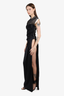 Alexander Wang Black/White Silk Mesh Bustier Maxi Dress Size 0