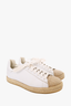 Alexander Wang White/Beige Leather Espadrille Sneakers Size 40