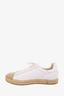 Alexander Wang White/Beige Leather Espadrille Sneakers Size 40