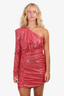 Alexandre Vauthier Pink Sequin One-shoulder Dress Size 40