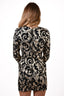 Anine Bing Black and Gold Jacquard Dress Size XS