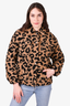 Apparis Black/Brown Animal Print Faux Fur Jacket Size S