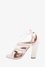 Aquazurra White Leather Tulum Fringed Sandals Size 40