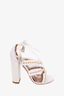 Aquazurra White Leather Tulum Fringed Sandals Size 40