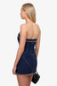 Area Blue Denim Strapless Mini Dress With Crystal Embellishment Size 2