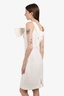 Badgley Mishka White Flower Applique Cold-Shoulder Midi Dress size 6