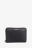 Balenciaga Black Leather Logo Zippy Wallet