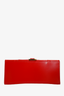 Balenciaga Red Leather Small Hourglass Handle Bag with Strap