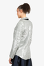 Balmain Silver Sequin Blazer Size 40