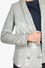 Balmain Silver Sequin Blazer Size 40