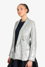 Balmain Silver Sequin Blazer Size 40