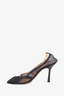 Bottega Veneta Black Mesh Gold Chain Heels Size 39