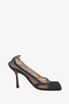 Bottega Veneta Black Mesh Gold Chain Heels Size 39