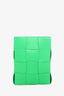 Bottega Veneta Green Intrecciato Leather Phone Pouch
