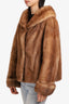 Brown Mink Fur Long Coat Est. Size M