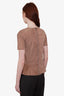 Brunello Cucinelli Brown Suede Zip-up Top Size 38