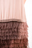 Brunello Cucinelli Mauve Silk Fringe Sleeveless Dress Size L