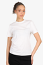 Brunello Cucinelli White Cotton Beaded Collar T-Shirt Size XS