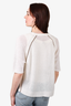 Brunello Cucinelli White Knit Sequin Top Size S