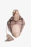 Burberry Brown Smoked Check Parade Tassel Hobo Bag