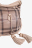 Burberry Brown Smoked Check Parade Tassel Hobo Bag