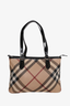 Burberry Beige Coated Canvas/Patent Supernova Check Tote