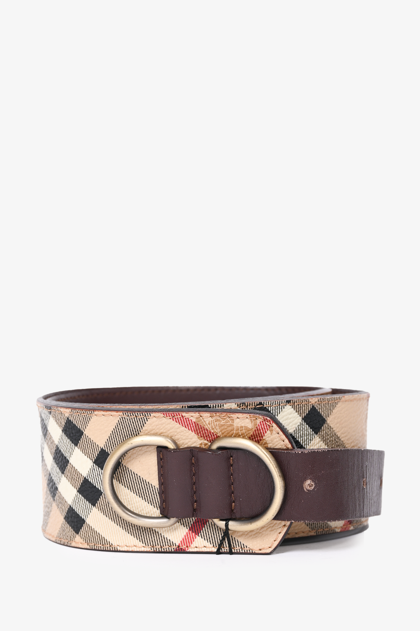 Burberry Brown Nova Check Belt Size 80 32