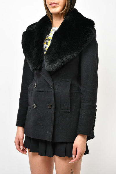 Burberry Prorsum Wool Shearling Collar Chesterfield Coat, $4,095, Saks  Fifth Avenue