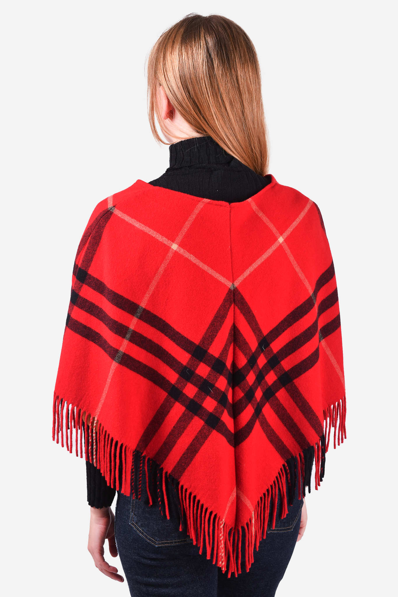 Burberry clearance check poncho